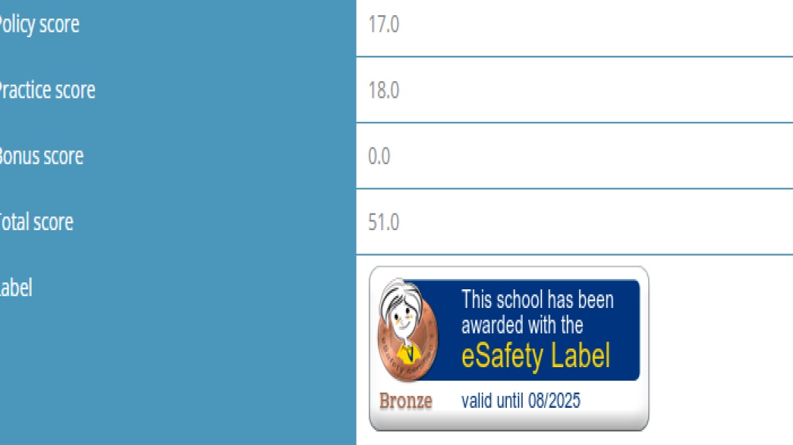 eSafty Label Bronz Etiketimiz